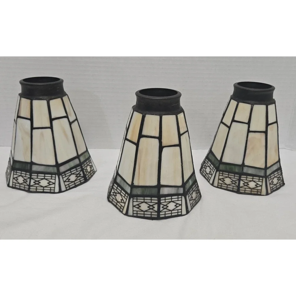 VTG Mission Tiffany Style Stained Glass Lights Shades 2-1/4